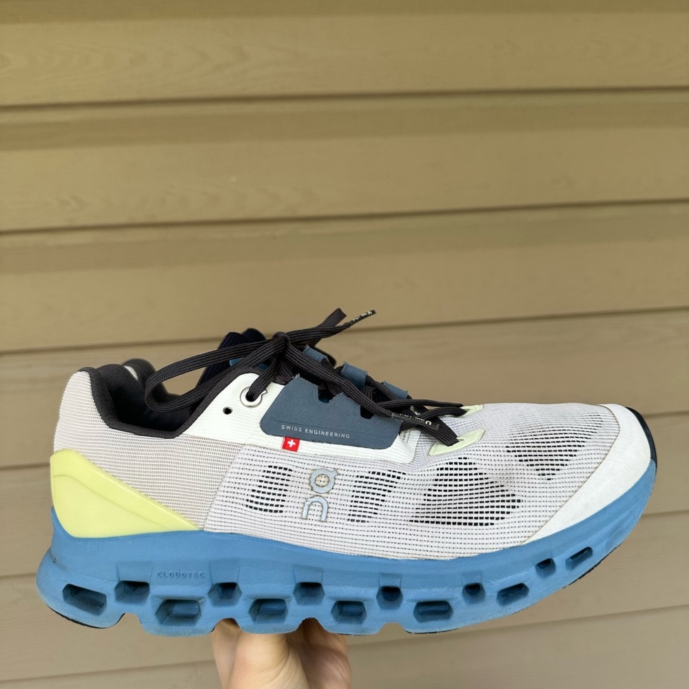 ON CLOUDSTRATUS 2.0 Running Shoes Men's 9 Frost / Niagara Blue Gray Comfort